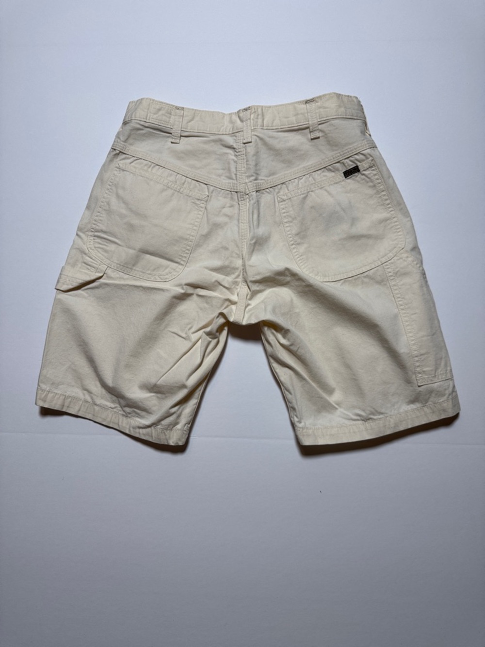 ORSLOW Men's Canvas Utility Carpenter Shorts Ivory Cream 100% Cotton Minimal  XS